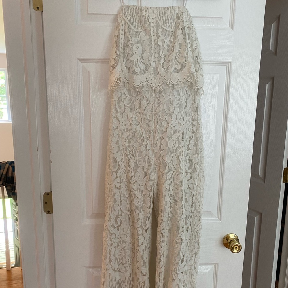 White romper- perfect for bridal festivities!